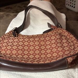 Nine West Geometric Brown and Tan Mini Bag